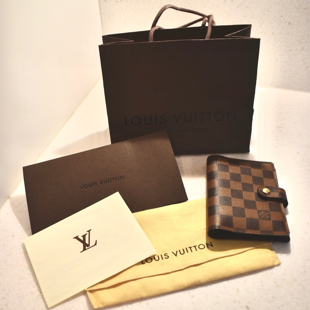 LOUIS VUITTON DAMIER EBENE WALLET ADGENDA